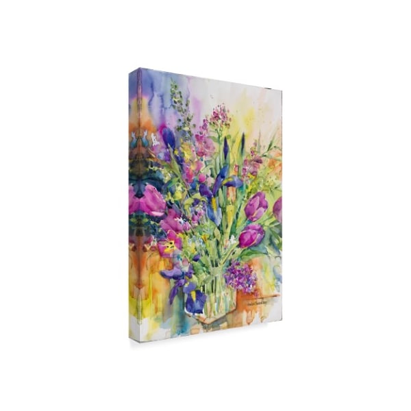 Annelein Beukenkamp 'Iris Blue And Tulips Too' Canvas Art,30x47